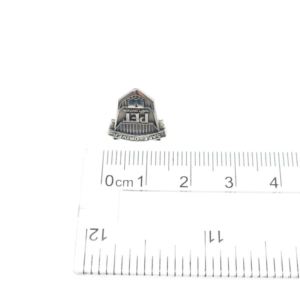 O.C. TANNER 925 Sterling Vintage PET Dairy Safe Driver Oxidized Tie Tack Pin
