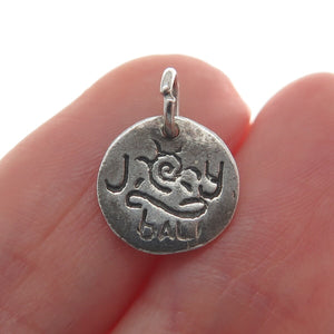 925 Sterling Silver Vintage Joy Bali Minimalist Charm Pendant