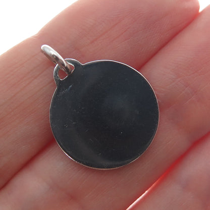A & Z 925 Sterling Silver Vintage Boy's Face Profile Minimalist Charm Pendant