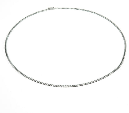 925 Sterling Silver Vintage Cuban Chain Necklace 24"