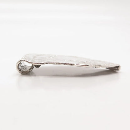 925 Sterling Silver Vintage Abstract Slide Pendant