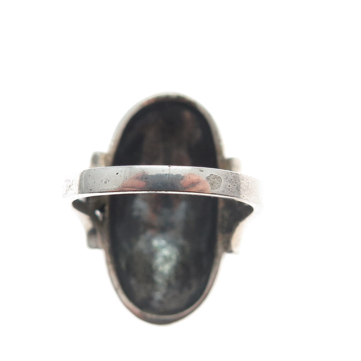 925 Sterling Silver Antique Art Deco Real Marcasite Oxidized Ring Size 7
