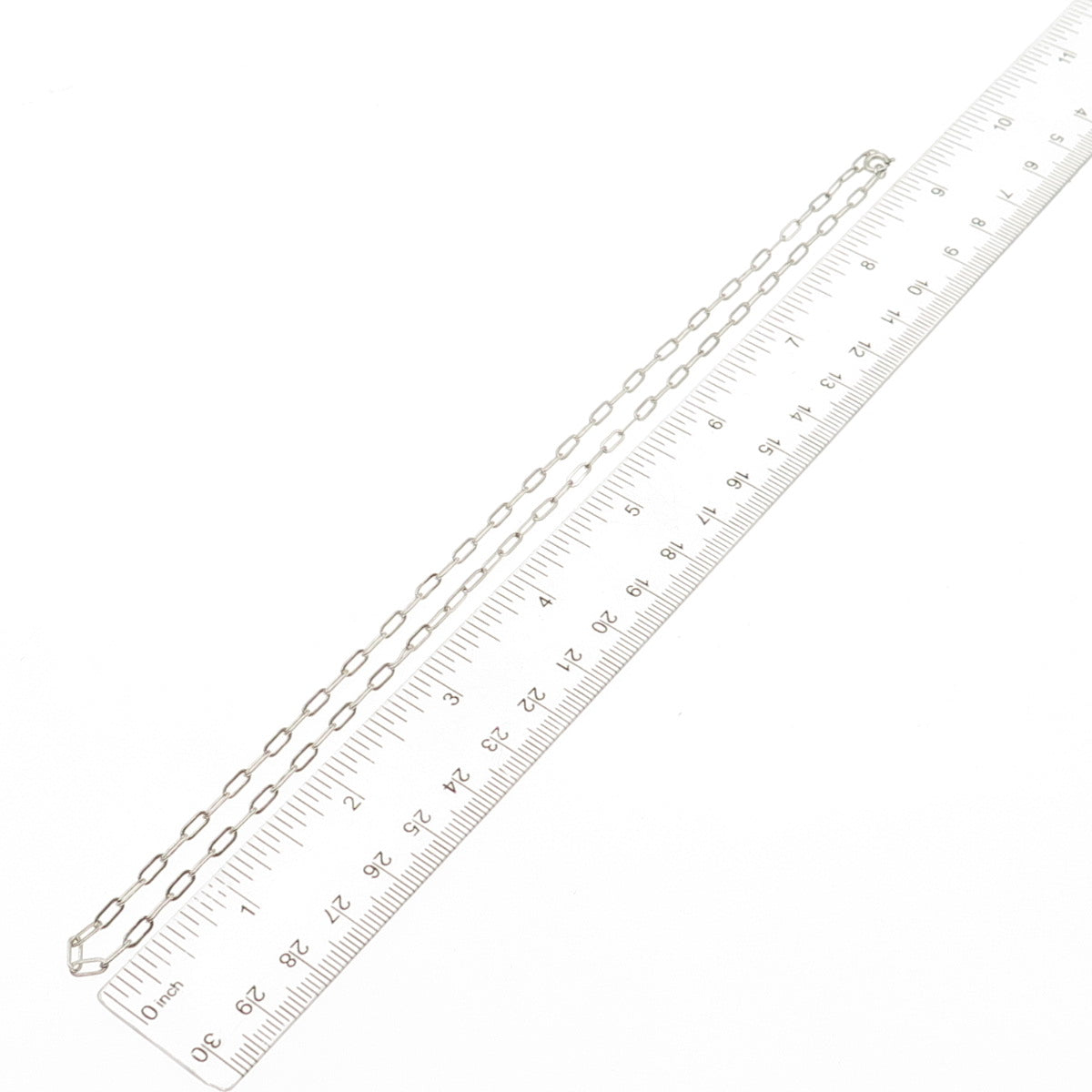 925 Sterling Silver Vintage Oval Paperclip Chain Necklace 18"