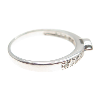 925 Sterling Silver Real Blue & White Topaz Ring Size 7.25