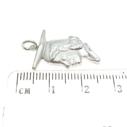 925 Sterling Silver Vintage Graduate Student Pendant