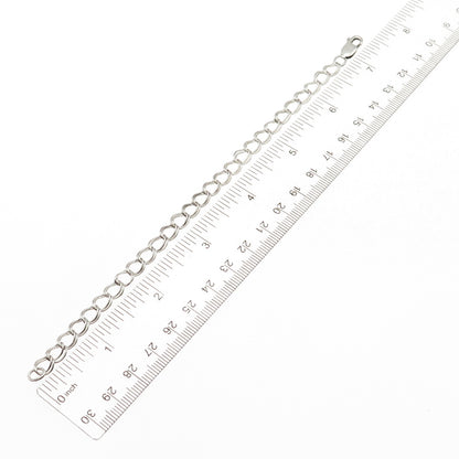 925 Sterling Silver Vintage Double Curb Link Bracelet 7.25"