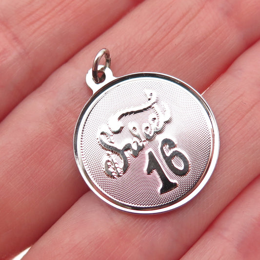 CCC Charm Craft Corp. 925 Sterling Silver Vintage Sweet 16 Charm Pendant
