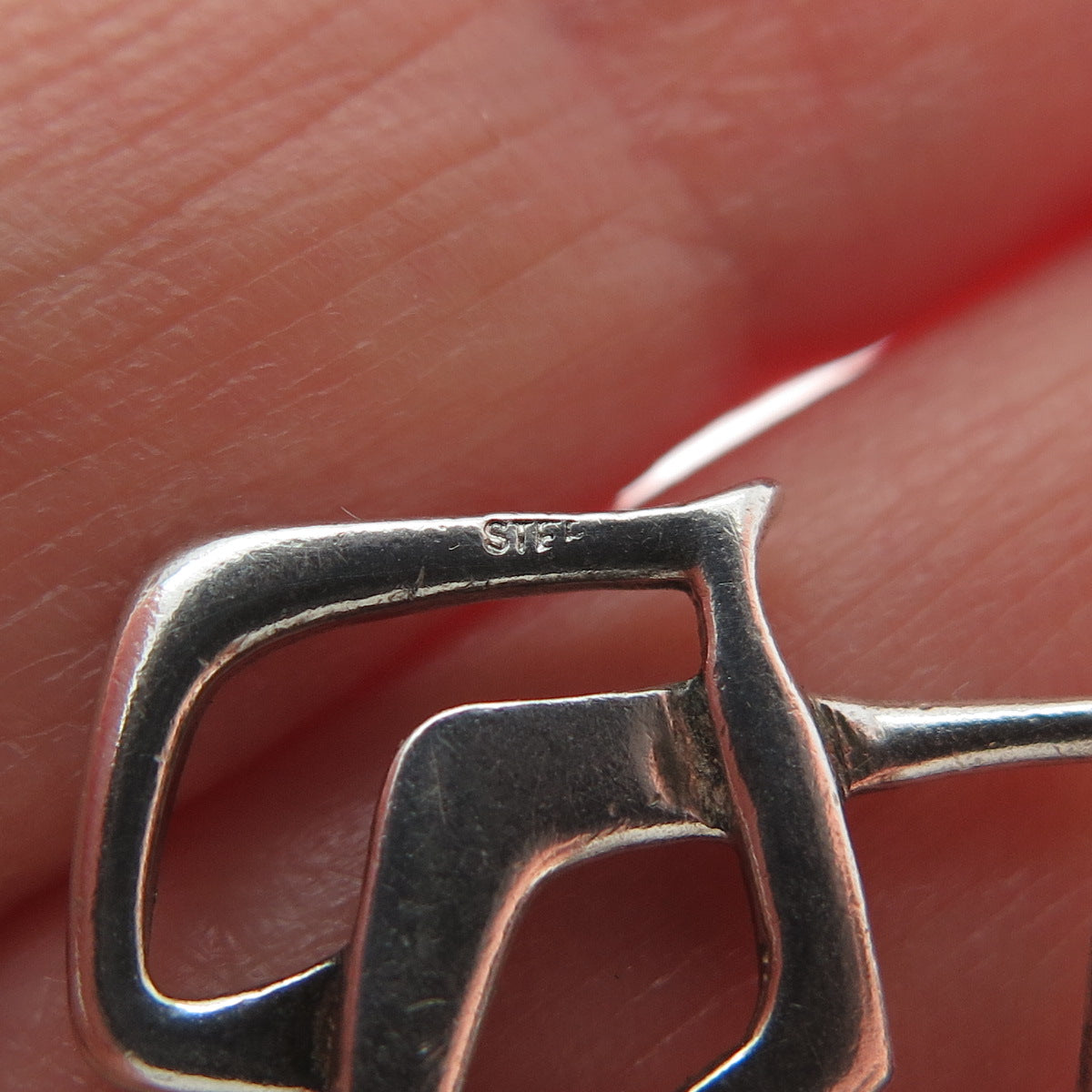 925 Sterling Silver Vintage Interlocked Double Heart Minimalist Charm Pendant