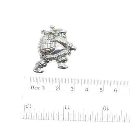 B. A. BALLOU & CO. 925 Sterling Silver Vintage Santa Claus Pin Brooch