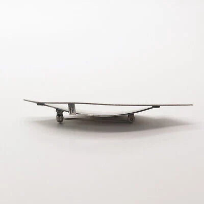 925 Sterling Silver Vintage Beau Modernist Leaf Pin Brooch