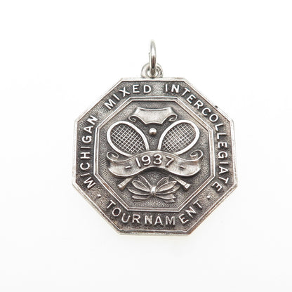 Dieges & Clust 925 Sterling Antique 1937 Michigan Mixed Intercollegiate Pendant