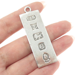 925 Sterling Silver Vintage 1977 L&N Birmingham Bar Pendant