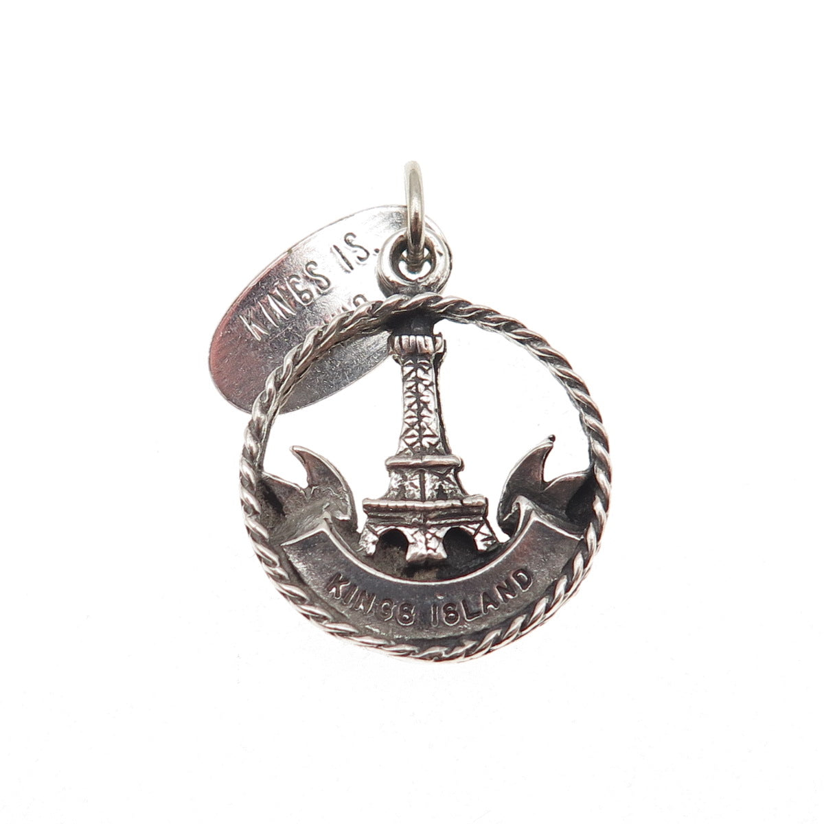 Maisels Indian Post 925 Sterling Silver Vintage Kings Island Mini Charm Pendant