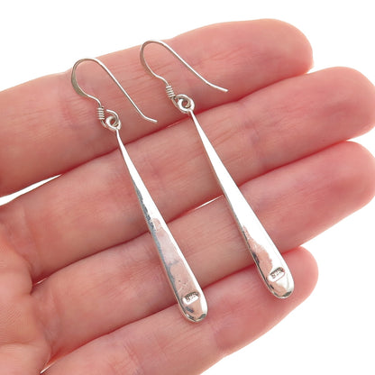 925 Sterling Silver Vintage Real MOP Teardrop Dangle Earrings