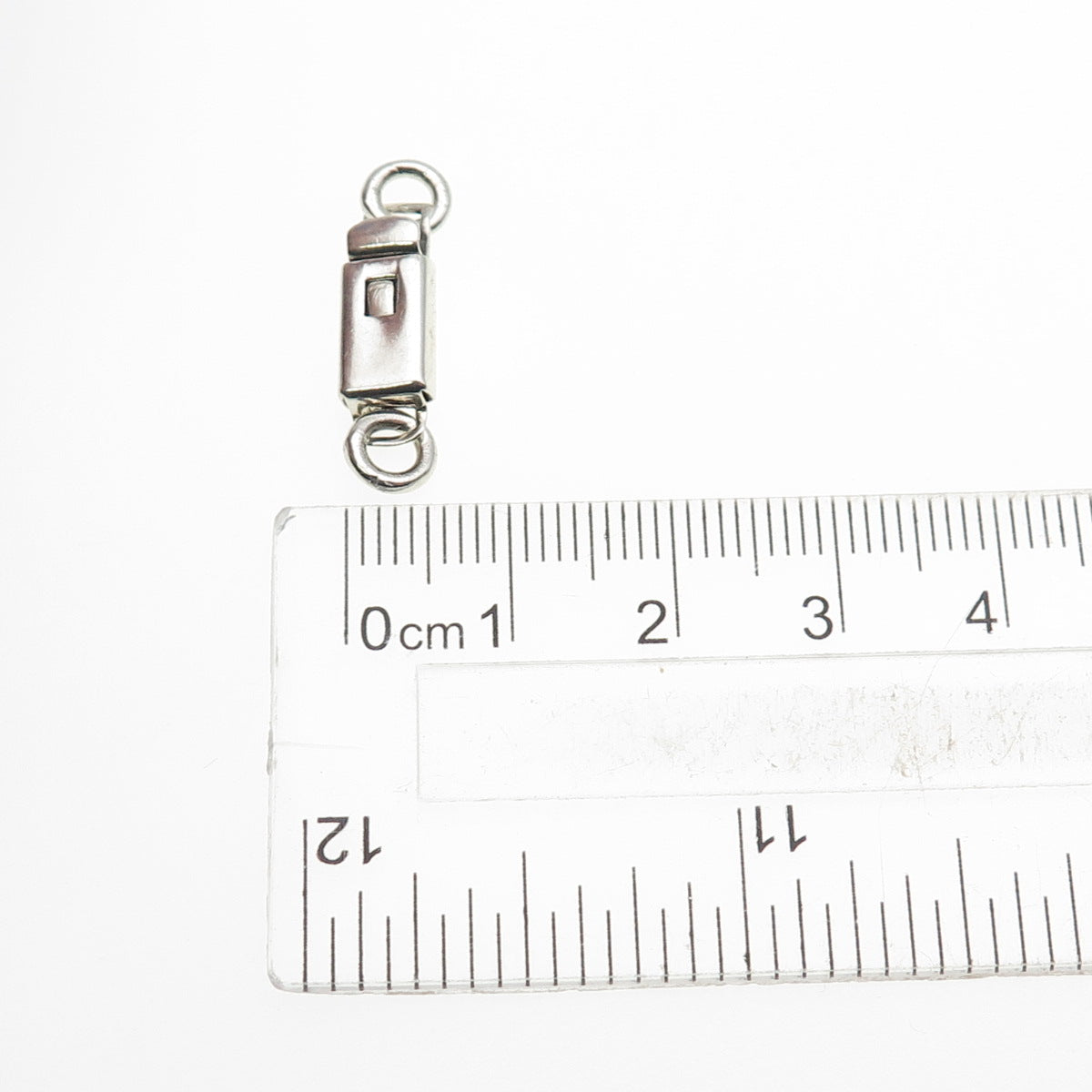 925 Sterling Silver Vintage Bracelet / Necklace Box Lock Clasp