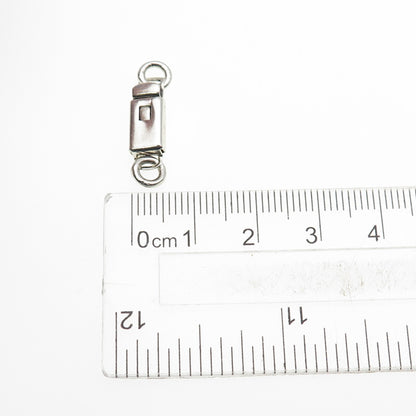 925 Sterling Silver Vintage Bracelet / Necklace Box Lock Clasp