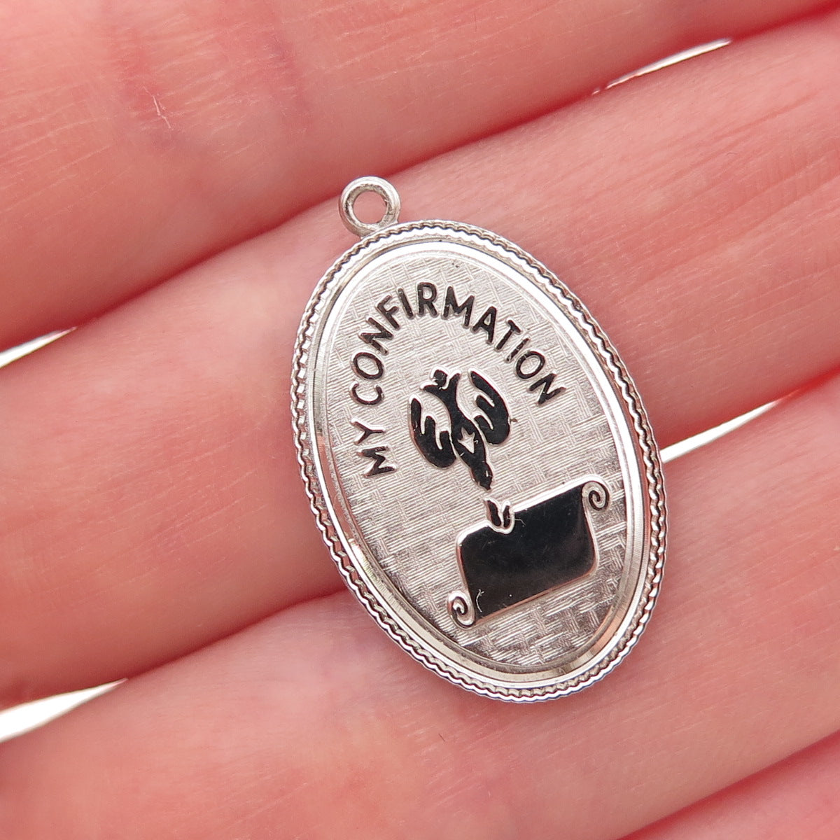 Griffith & Sons 925 Sterling Silver Vintage My Confirmation Charm Pendant