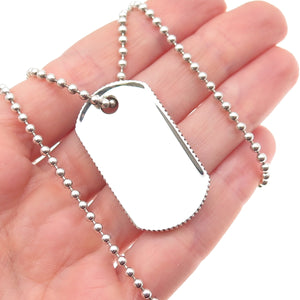 Tiffany & Co 925 Sterling Silver Vintage 2003 Tag Ball Beaded Chain Necklace 22"