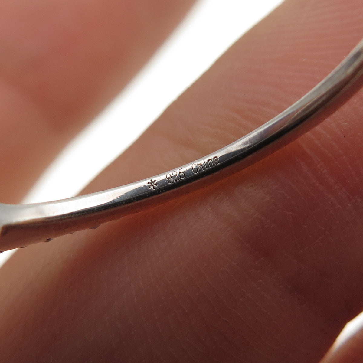 925 Sterling Silver Real Diamond Approx. 0.35ct & Aquamarine Gem Ring Size 12