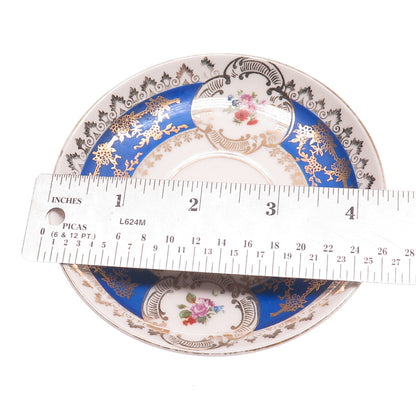 OSCAR SCHLEGELMILCH Antique SET of 2 Floral Collectable Porcelain Cabinet Plates