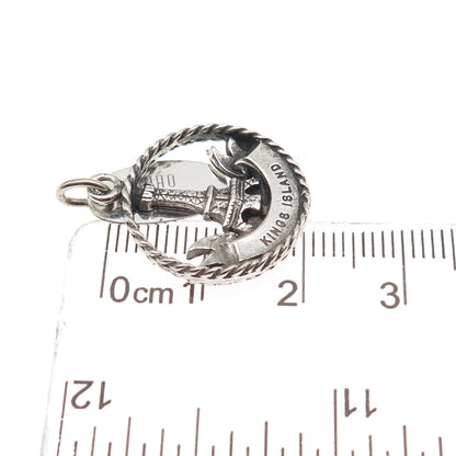 Maisels Indian Post 925 Sterling Silver Vintage Kings Island Mini Charm Pendant