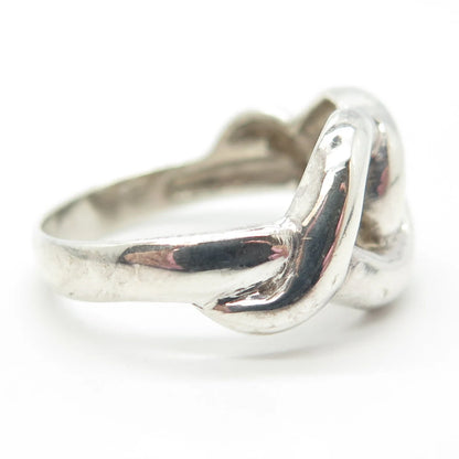 925 Sterling Silver Vintage Chain Ring Size 8.75
