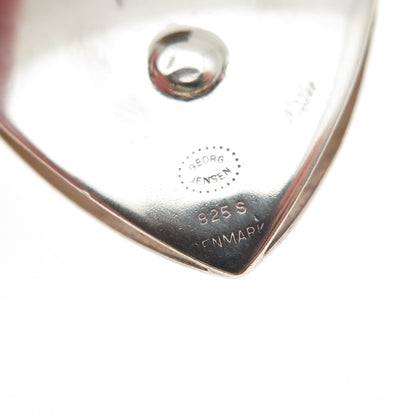 Georg Jensen 925S Sterling Vintage Denmark Clip On Earrings #203B (missing clip)