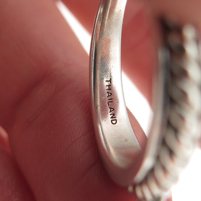 ER Elyse Ryan 925 Sterling Silver Vintage Charm Holder Oxidized Band Ring Size 7