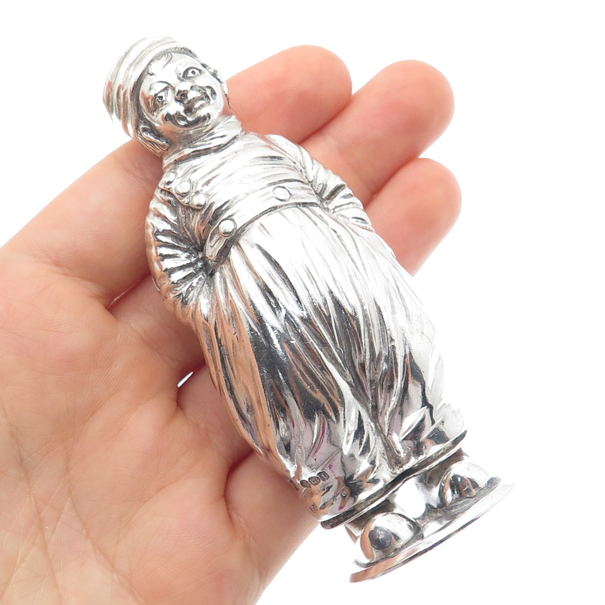 BERTHOLD HERMANN MULLER 925 Sterling Antique 1914 Dutch Boy Salt / Pepper Shaker