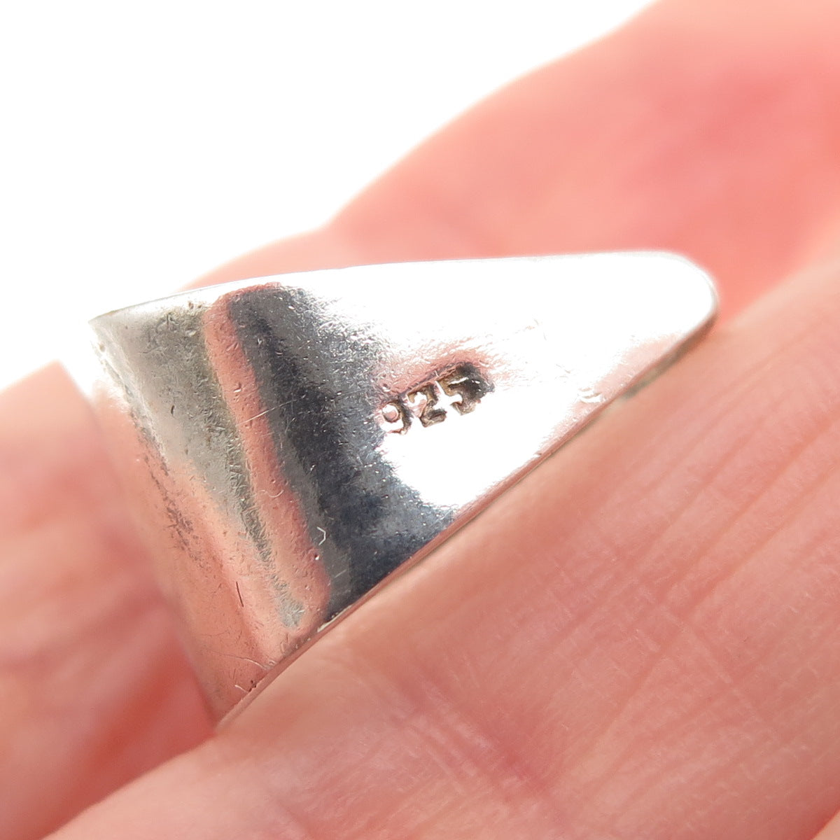 925 Sterling Silver Vintage Real Round-Cut Blue Topaz Bail for Pendant