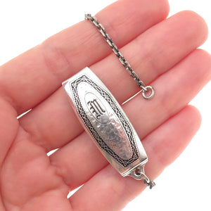 Hickok 925 Sterling Antique Art Deco Letter M Beltogram Pocket Watch Belt Loop