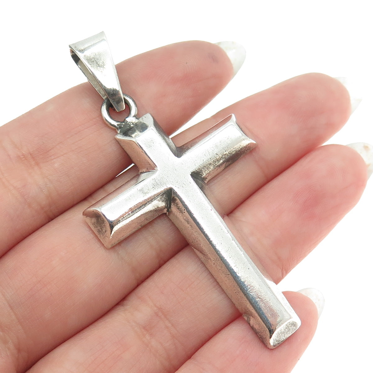 925 Sterling Silver Vintage Mexico Cross Pendant