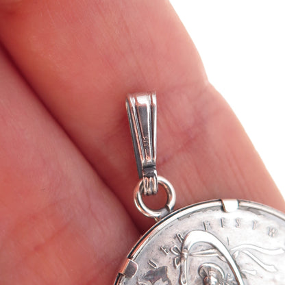835 Silver Vintage 1949-1978 Allgauer Festwoche Kempten Germany Charm Pendant