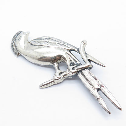 925 Sterling Silver Vintage Parrot Bird Pin Brooch
