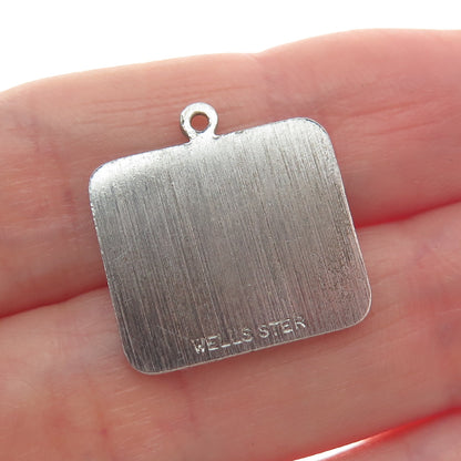 WELLS 925 Sterling Silver Vintage Class of 1967 Minimalist Charm Pendant