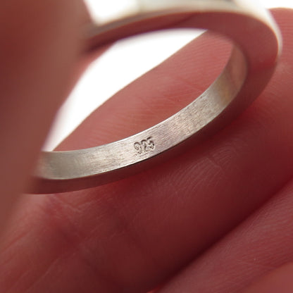 925 Sterling Silver Vintage Stackable Wedding Band Ring Size 6