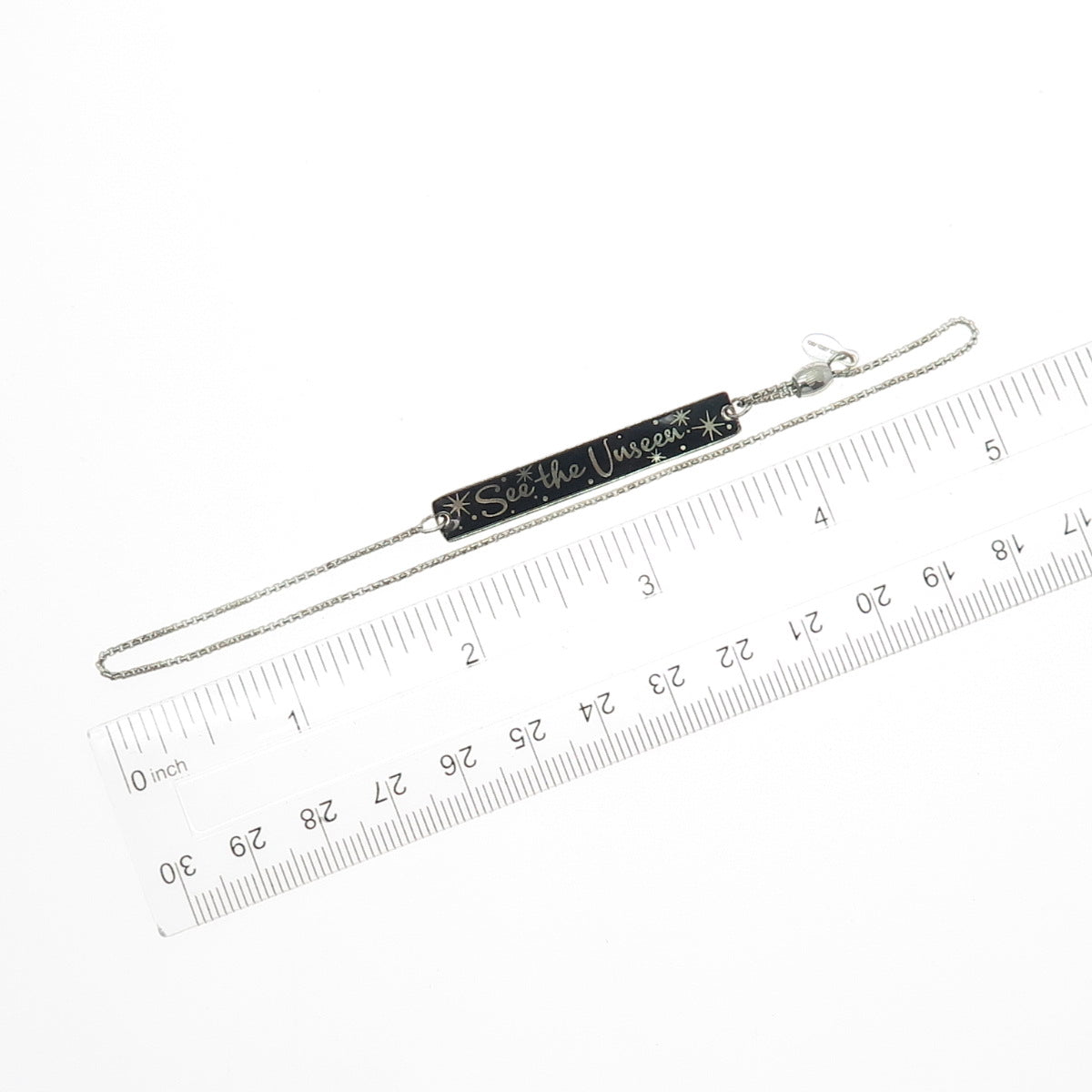 ALEX & ANI DISNEY 925 Sterling Enamel See The Unseen Adjustable Bracelet 6-10"