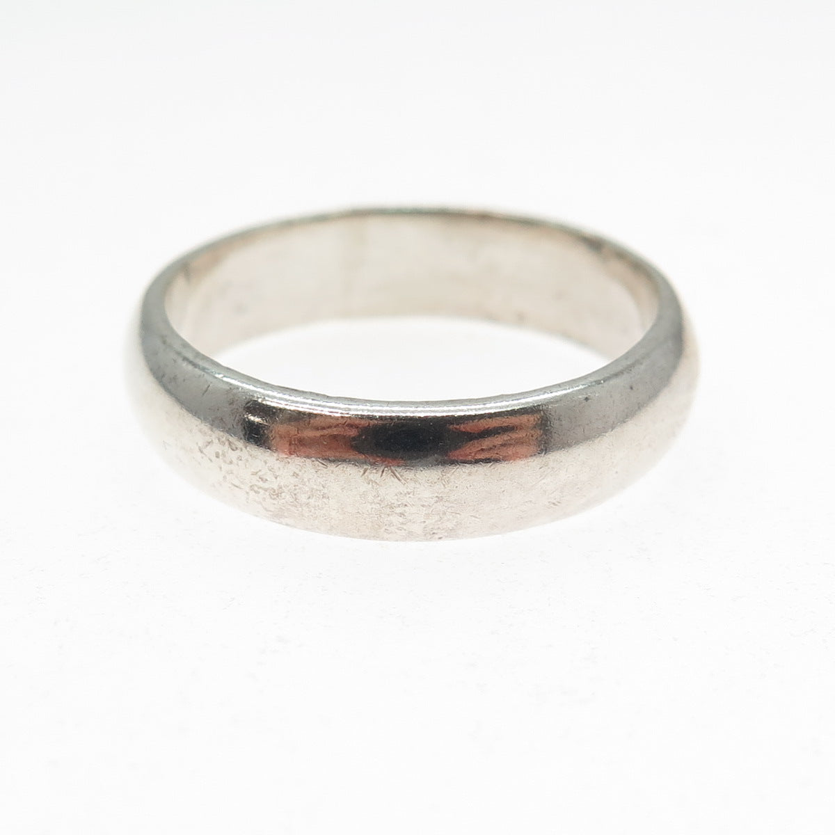 925 Sterling Silver Vintage Mexico Classic Wedding Band Ring Size 11.75