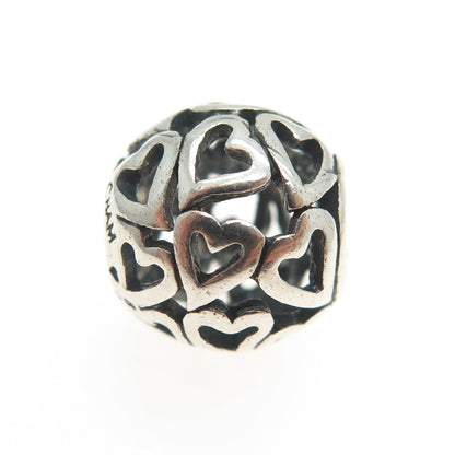 CHAMILIA 925 Sterling Silver Loving Heart Bead Charm