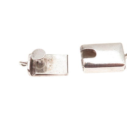 925 Sterling Silver Vintage Bracelet / Necklace Box Lock Clasp
