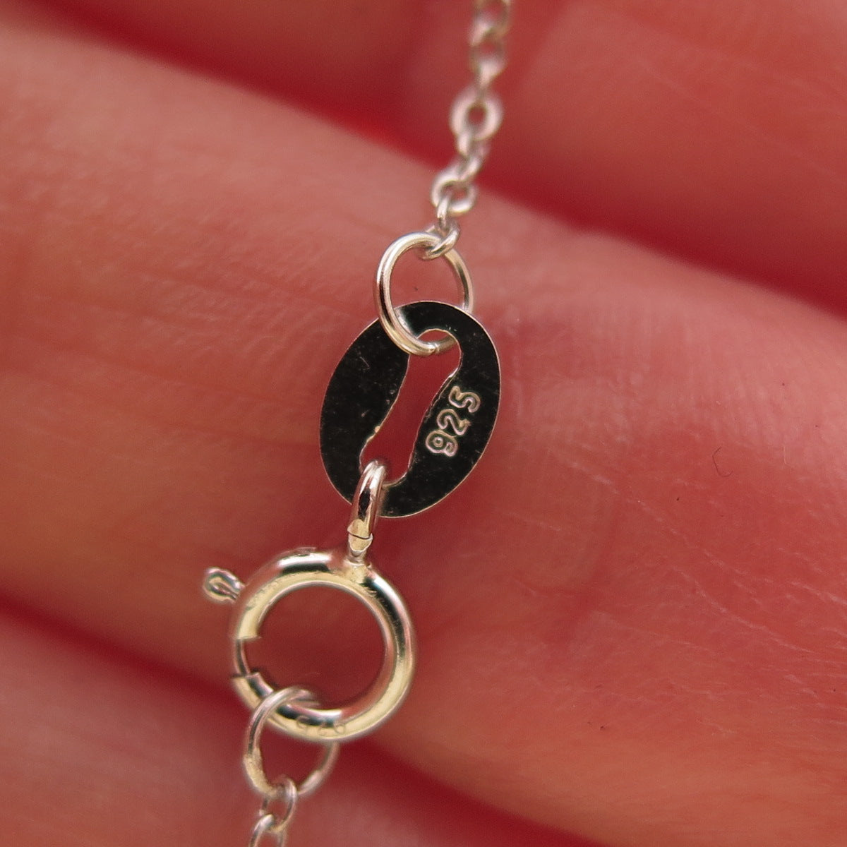 925 Sterling Silver Real Round-Cut Diamond Infinity Cable Chain Necklace 18"