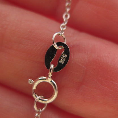 925 Sterling Silver Real Round-Cut Diamond Infinity Cable Chain Necklace 18"