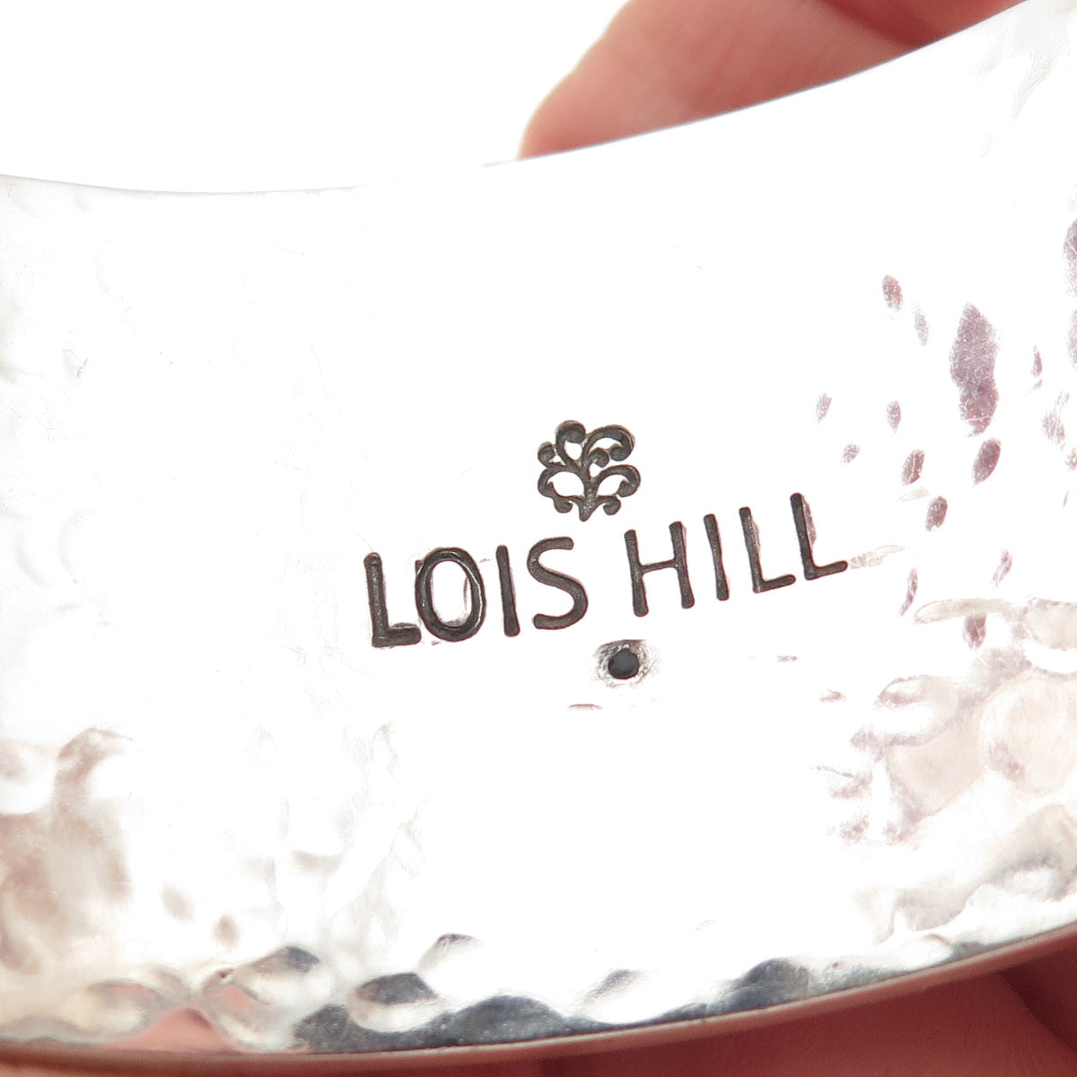 LOIS HILL 925 Sterling Silver Vintage Signature Scroll Adjustable Bracelet 7"