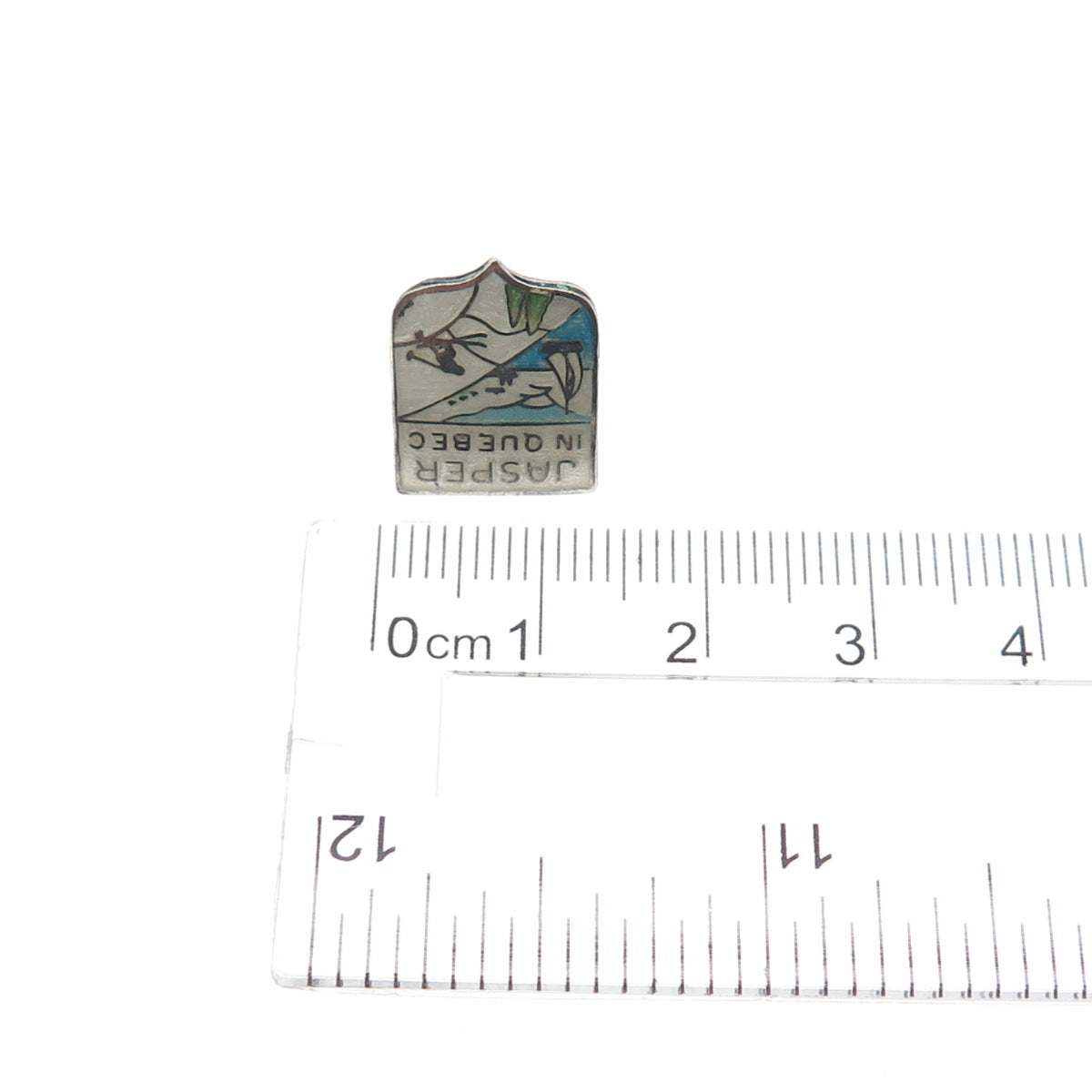 BREADNER CO. 925 Sterling Silver Vintage Enamel Jasper in Quebec Tie Tack Pin