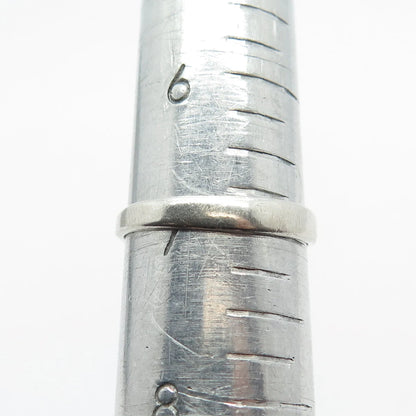 925 Sterling Silver Vintage Double Heart Oxidized Ring Size 7