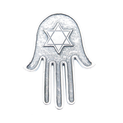 925 Sterling Silver Vintage Star of David Hamsa Oxidized Amulet