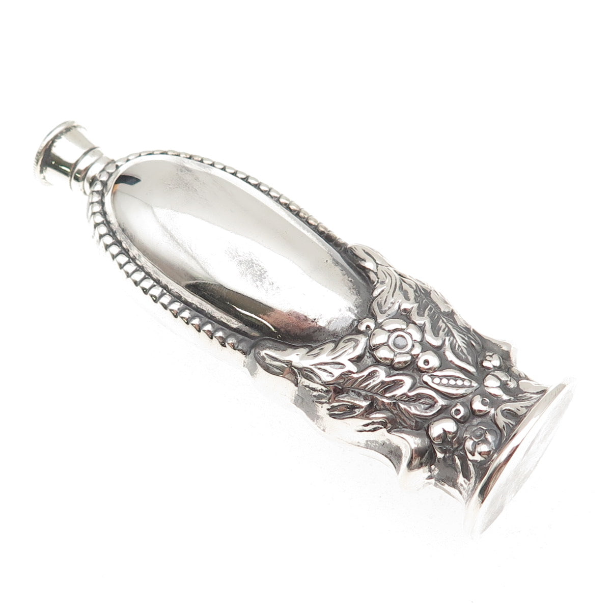 Ari D Norman 925 Sterling Silver Vintage 1997 London Floral Perfume Bottle