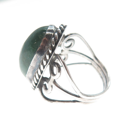 925 Sterling Silver Vintage Mexico Real Royston Turquoise Heart Ring Size 6.25