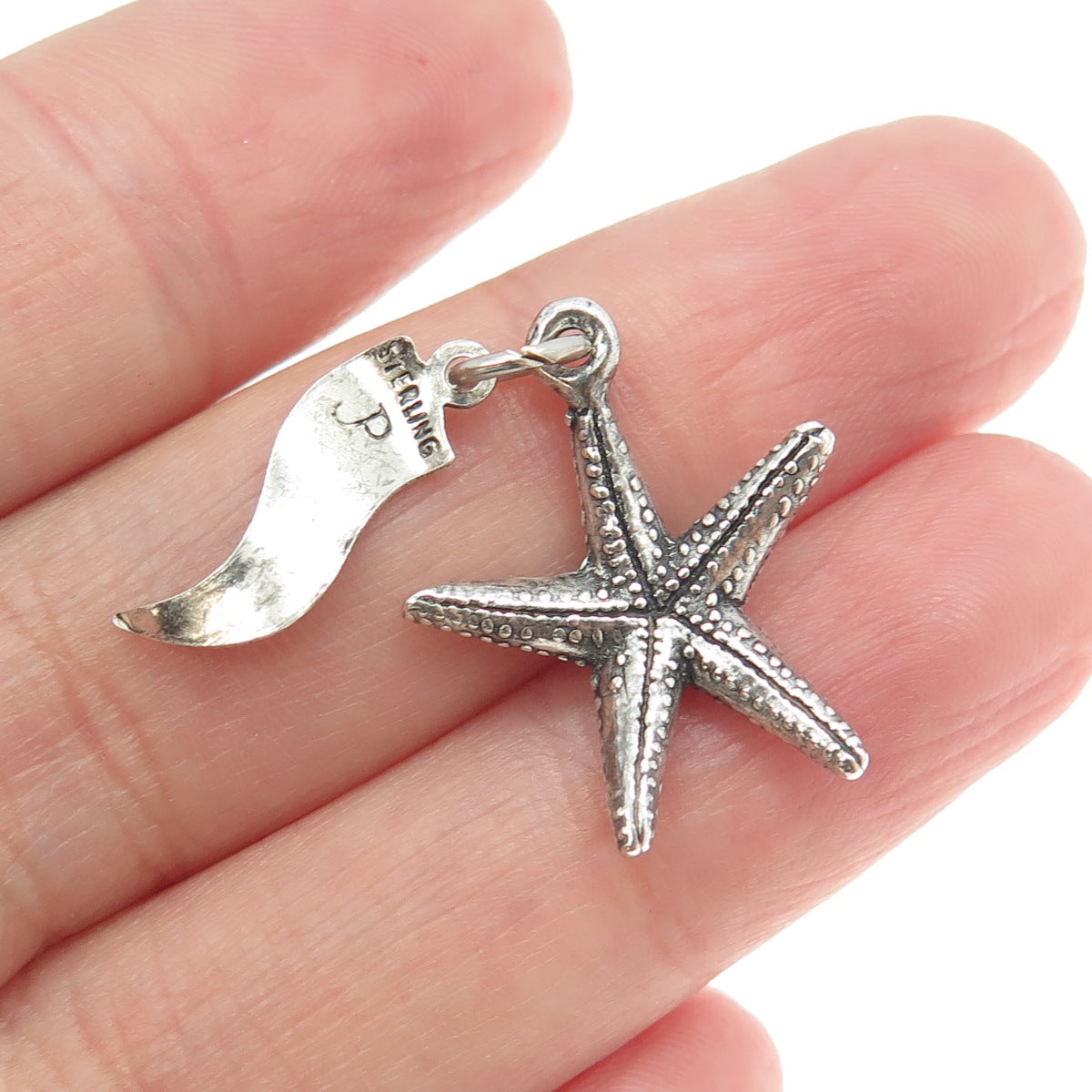 PACIFIC JEWELRY 925 Sterling Silver Vintage "Virginia Beach" Starfish 3D Pendant