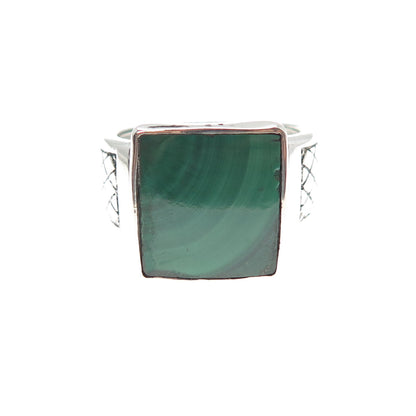 PHLD PlayHardLookDope 925 Sterling Silver Real Malachite Ring Size 12.5